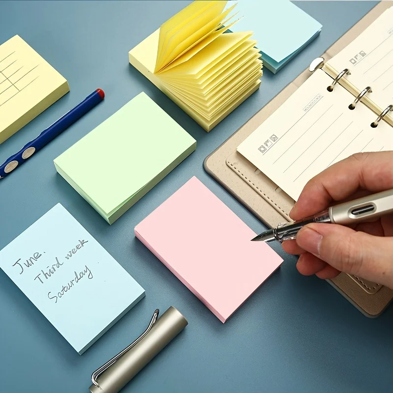 M&G 12 Pcs Sticky Notes Portable Colorful 1200 Sheets 4-Color Note N-Times Memo Pads for Office School