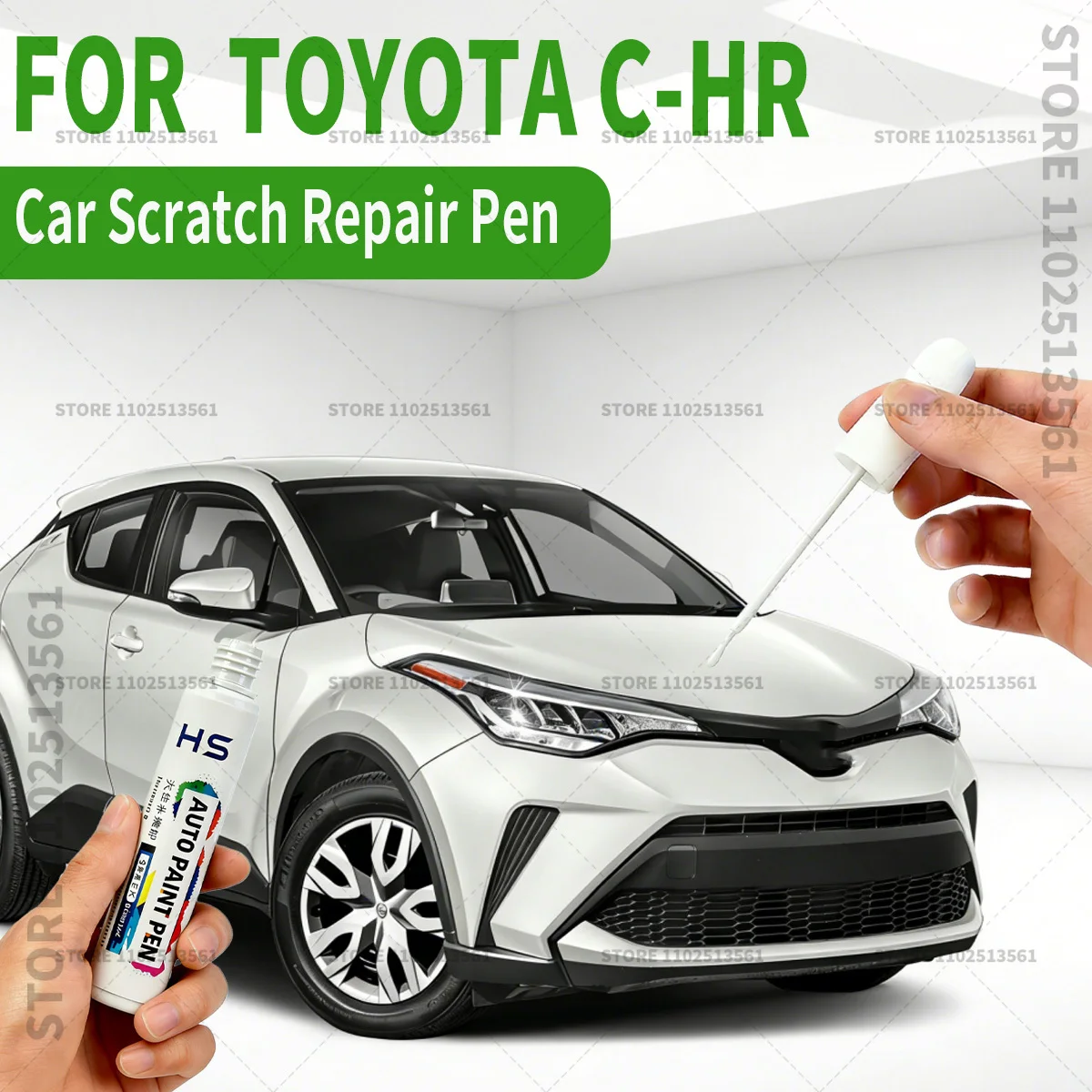 

Ручка-корректор для удаления царапин и ремонта краски Toyota C-HR: черный, белый, синий 089, красный 3R3, серебристый, океанский зеленый, лимонно-желтый, бронзовый серый