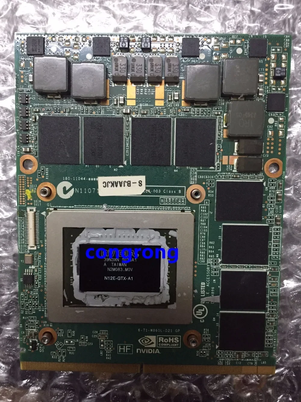 

Видеокарта GTX 580M GTX580M 2 ГБ GDDR5 MXM 3.0B для игрового ноутбука Alienware M17x R2 R3 R4 i7-2820QM