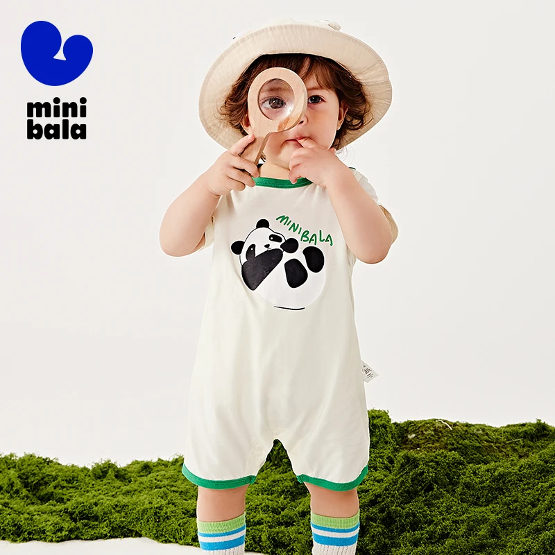 

Быстросохнущий хлопковый комбинезон Mini Bala для мальчиков и девочек, дышащее летнее боди для активного отдыха