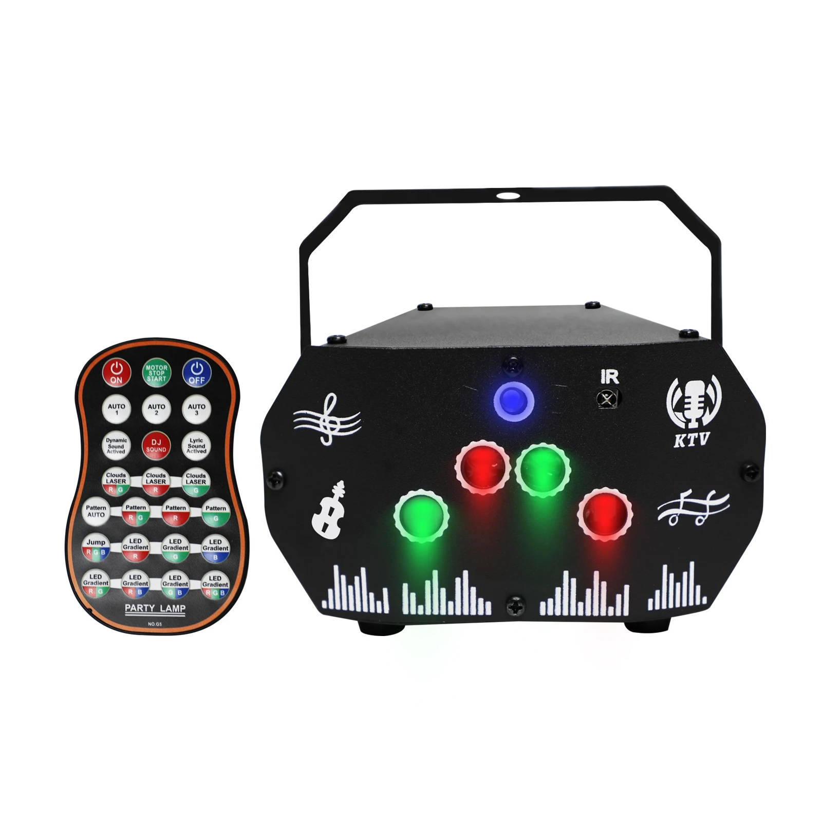 Multi‑Mode RG Laser LED Atmosphere Light USB Powered Sound Activated With Remote Control For Indoor Party KTV Pub Disco Wedding