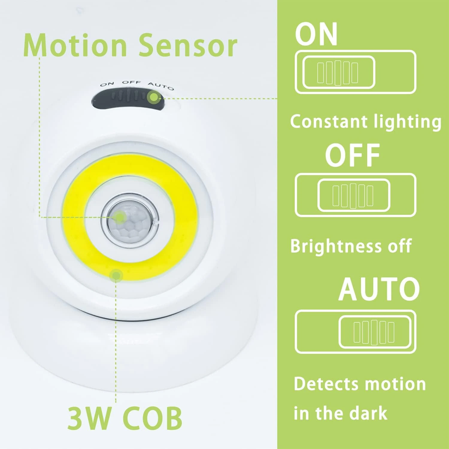Elegant and Stylish Motion Sensor Night Light - Versatile White Light Ideal for Bathroom, Hallway, Cruise Cabin - Adjustable Lig