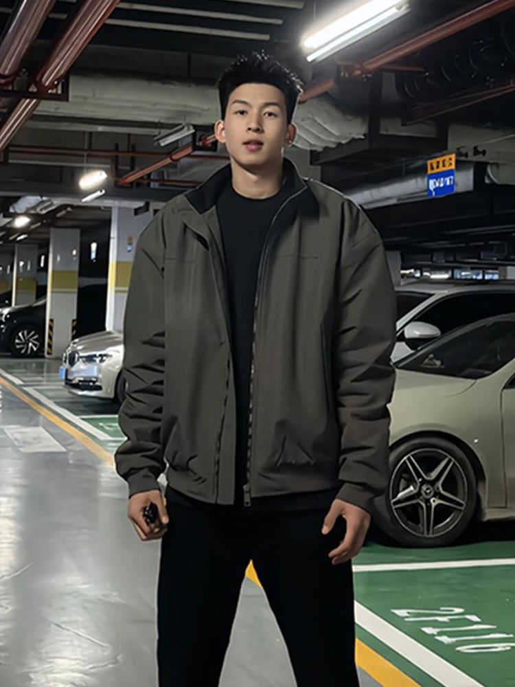 

Мужская бейсбольная куртка American Style: демисезонная, с воротником-стойкой, износостойкая, мягкая, приталенная, повседневная верхняя одежда