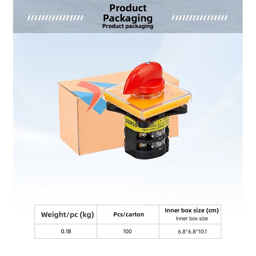 1pc Milling Machine Rotary Selector Switch Two Position 2 Sections Changeover Switch For Power Systems Machinery Automation