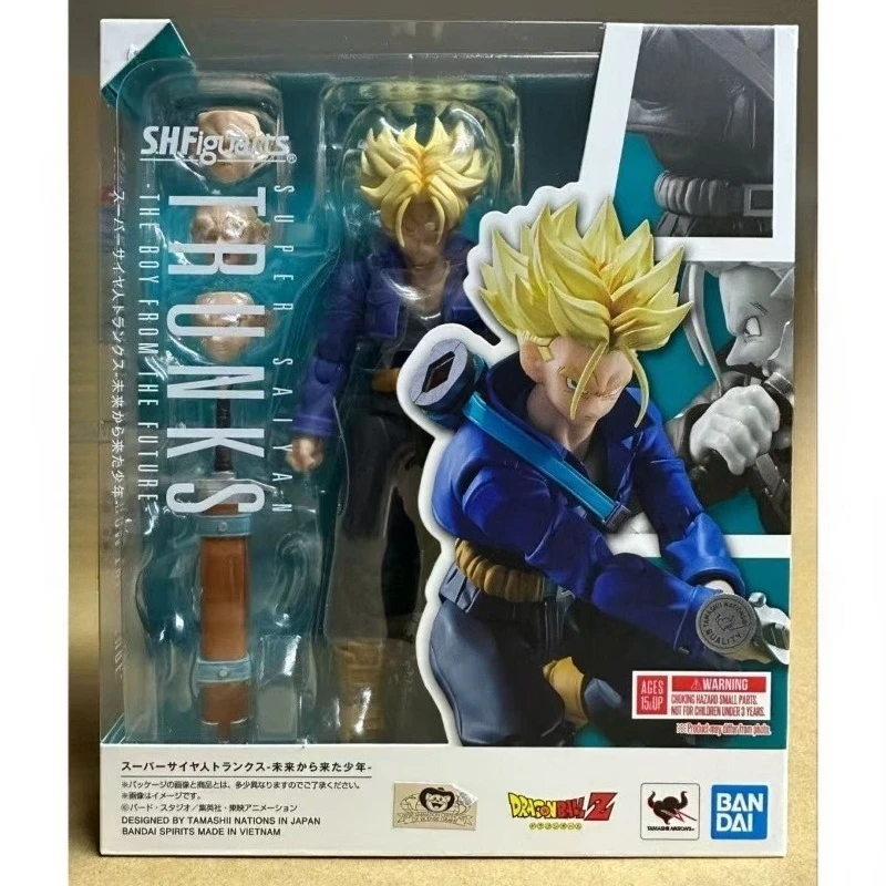 

Bandai Genuine Dragon Ball Super SHF Trunks Future Boy Super Saiyan Ornament Collection Figure