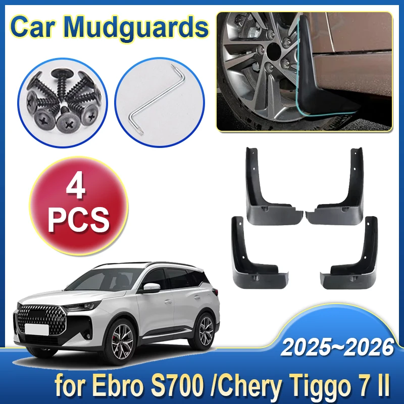 

Автомобильные брызговики для Ebro S700, аксессуары Tenet T7 Chery Tiggo 7 II 2025 2026, передние и задние крылья, брызговики, брызговики