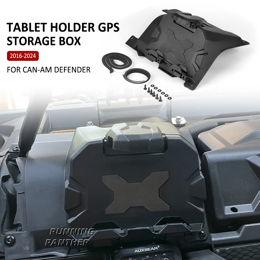 

UTV Electronic Tablet Device Phone Holder GPS Organizer Storage Box For Can-Am Defender HD10 HD8 HD5 Max HD10 HD8 2016-2022