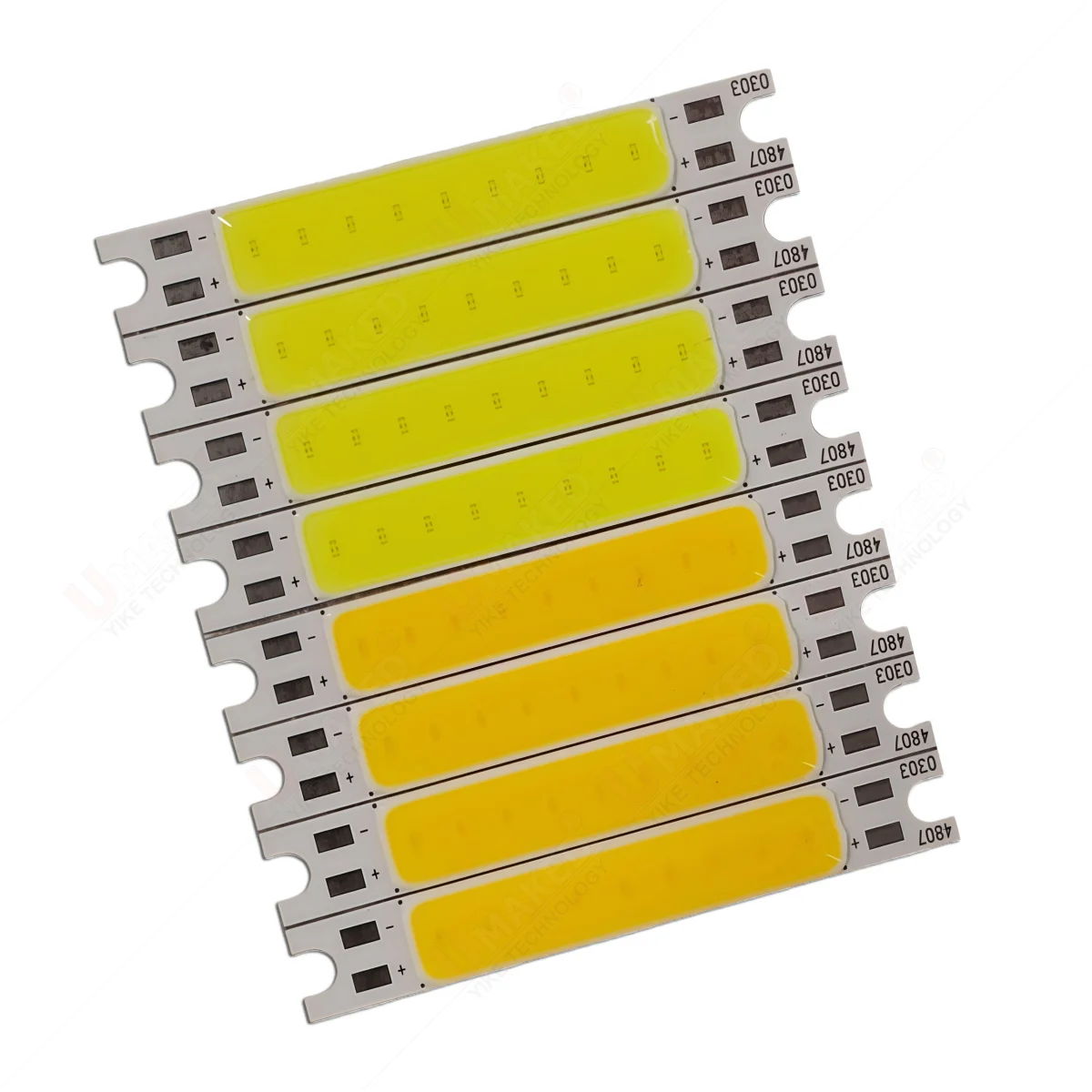 10pcs 48x7mm/ 50x7mm led desk reading lamp source LED Hard Light COB Flip Chip Aluminum Substrate read lamp Warm white White