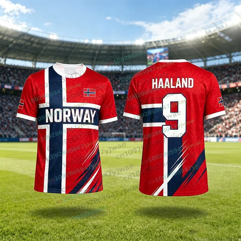 Special Edition Haaland Norway Flag Soccer Jersey Personalize Football Fans Gift Shirt Training Uniform Parent-child Tshirt Tops