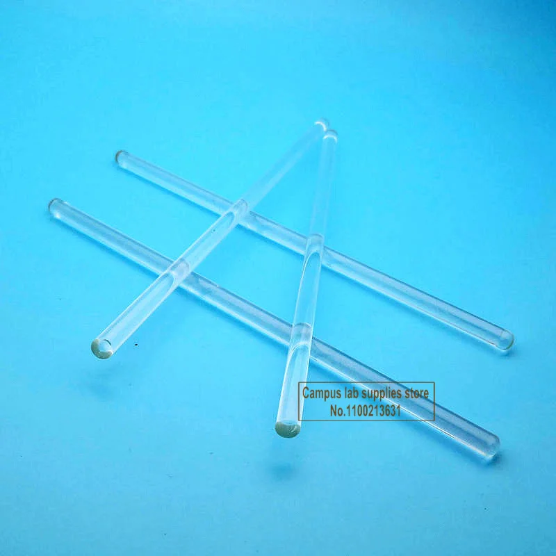 10pcs/lot Lab Diameter5/7/8/10mm Round Head  Glass Drain Rod Glass Stiring Bar Suitable for Beakers Laboratory Chemistry