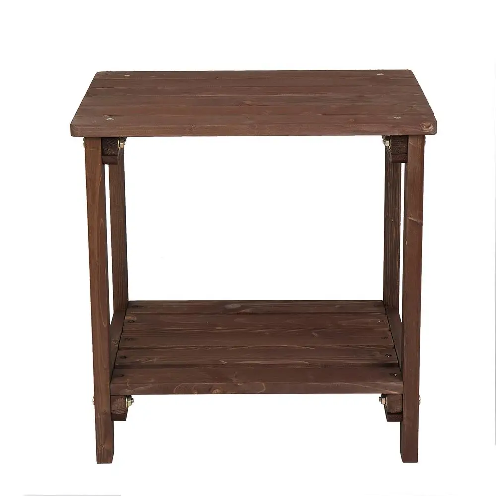 

Light Brown Rectangular Wooden Side Table - Stylish Accent for Living Room & Bedroom