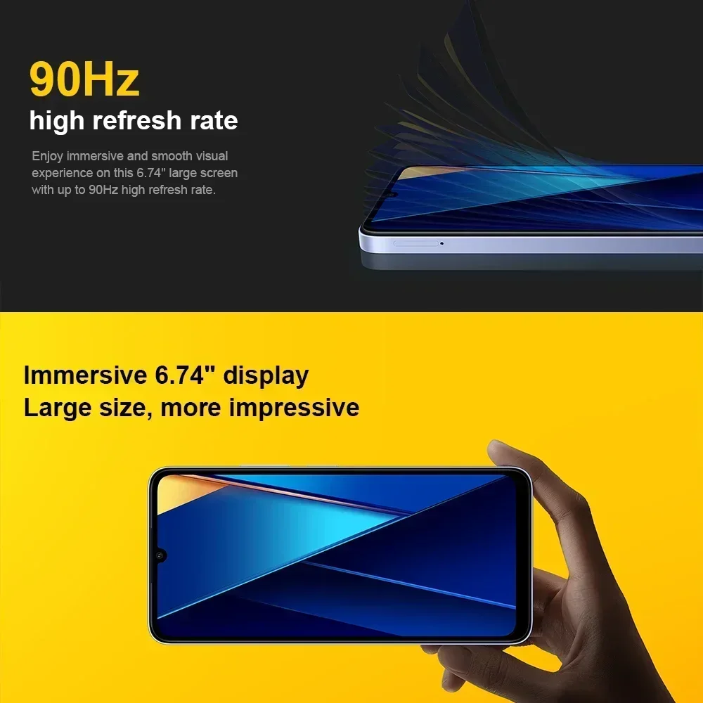 POCO-C65 versión Global, 128GB/256GB, MediaTek Helio G85, ocho núcleos, pantalla de 6,74 pulgadas, 90Hz, cámara de 50MP, 5000mAh, NFC
