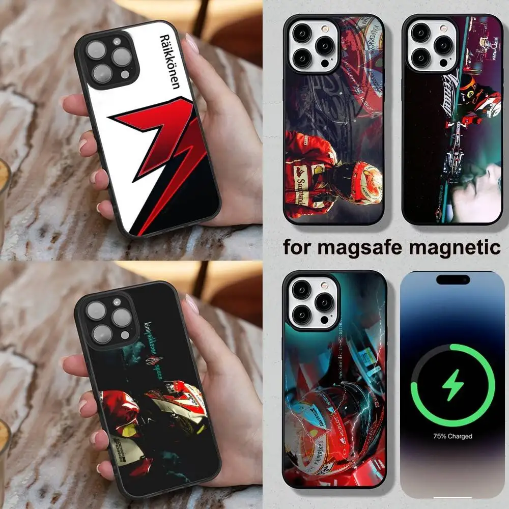 

k-Kimi r-Raikkonen Phone Case For iPhone 16,15,14,13,12,11,Plus,Pro,Max,Mini Soft Magesafe Magnetic Wireless Charge