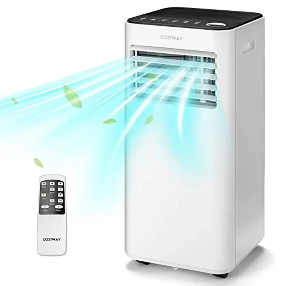 Portable Air Conditioner with Fan & Dehumidifier 10000 BTU Quiet AC Unit 2 Speeds 24H Timer LED Display Sleep Mode ETL & DOE