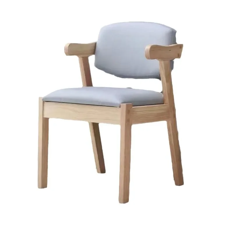 Solid wood desk chair backrest armchair Nordic simple dining chair Home student study chair