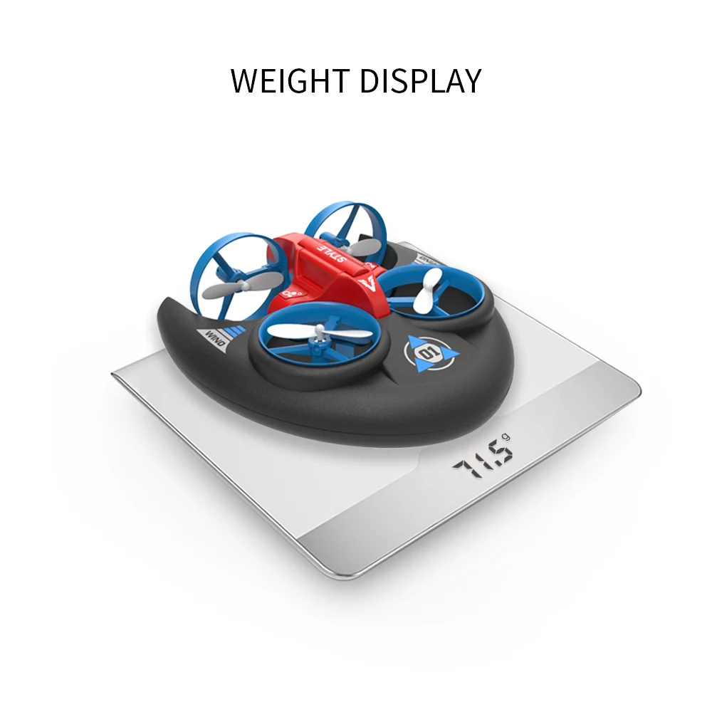 Drone détachable JJRC 3 en 1, 2.4G mer, terre et air, avec mode roulis à 360 ° et sans tête, retour en un clic