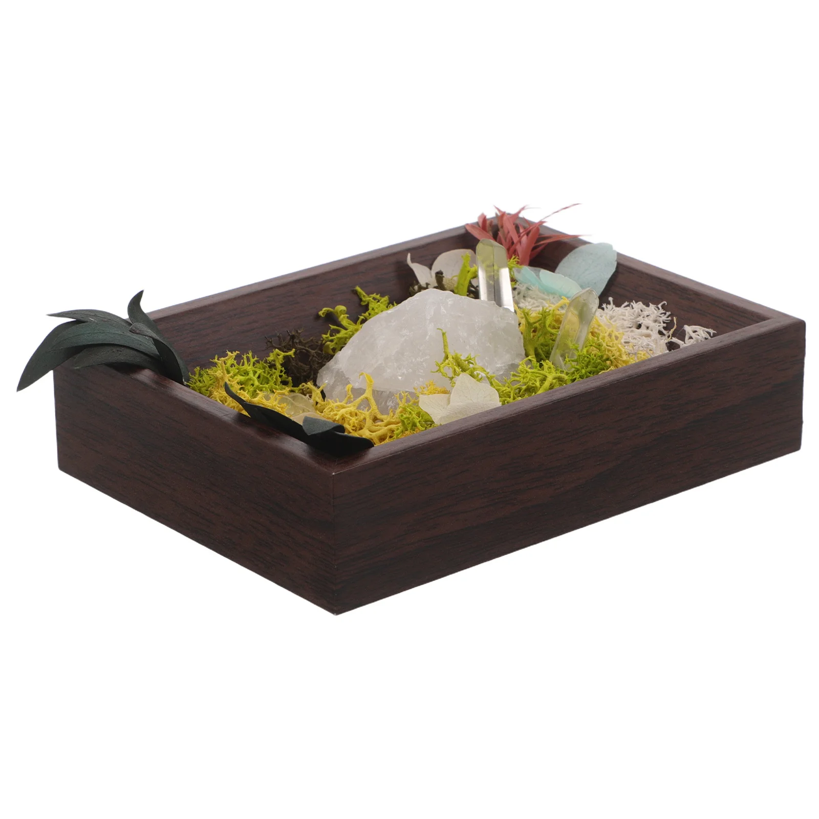 

Crystal Stone Photo Frame Desk Crystal Flower Decorative Ornament Tabletop Picture Frame Office Home Wedding Festival