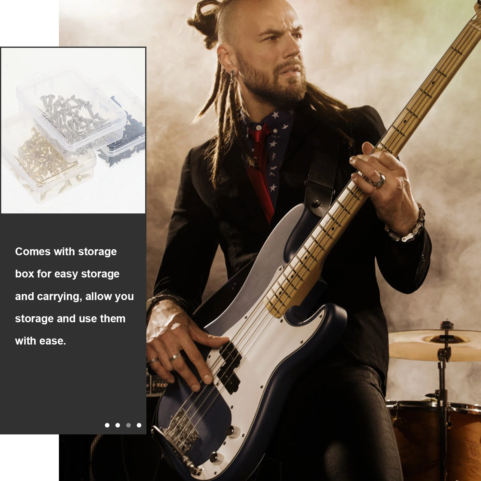 

150Pcs Pickguard Screws Metal Mounting Screws for Electric Guitar Bass Pickup Guard Plate Accessories Pickguard Mount