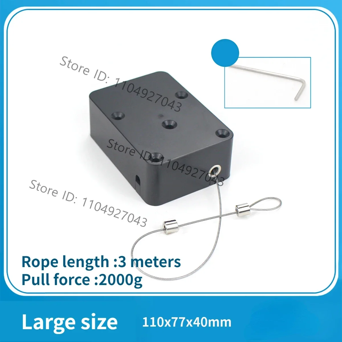 Coiled take-up box Automatic retractable retractor Tool suspension lifting take-up cord Stoppable self-locking bit reel