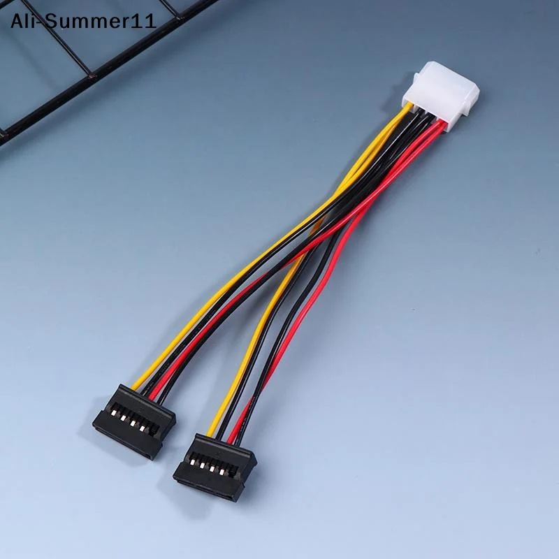 

【Wq0】【A6L】IDE Molex 4 Pin To 2 X SATA Power Cable Serial ATA Y Splitter Hard Driver Dual Extension Cord Adapter Connector