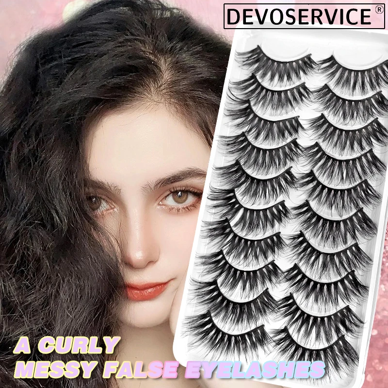 

False Eyelashes 10 Pairs Natural Fluffy 3D Mink Lashes Cruelty Free Lashes Soft Faux Cilios Makeup Cils Maquiagem Wholesale