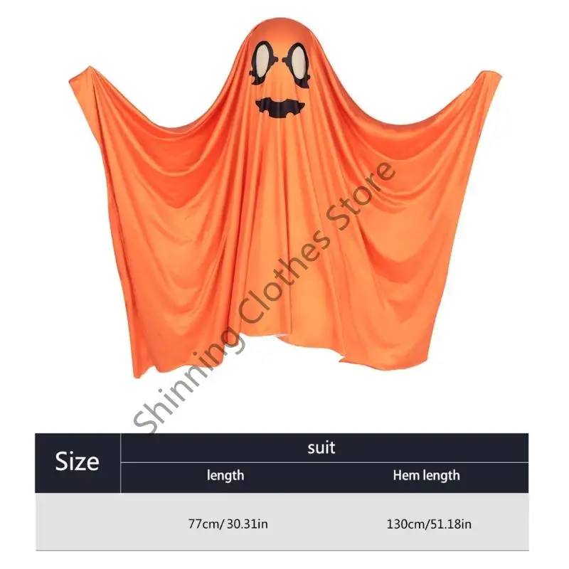 M68A Sofistic Sofistic Pumpkin tem temas halloween manto tecido respirável um tamanho, a maioria crianças para
