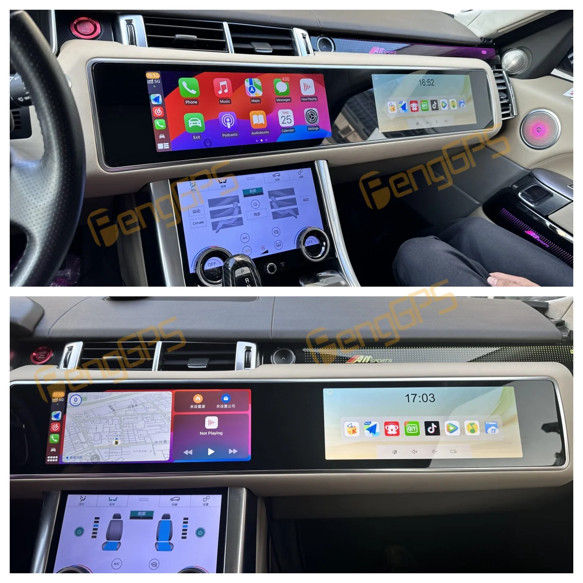 لاند روفر رينج روفر سبورت التنفيذي رواج L405 2013- 2017 راديو السيارة أندرويد 2Din استقبال ستيريو Autoradio الوسائط المتعددة #2