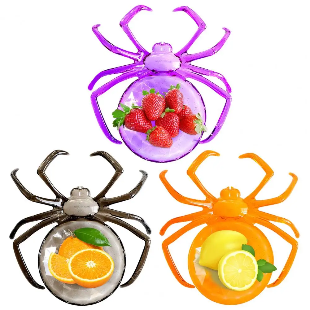 

Halloween Fruit Tray Spider Shape Stackable Plastic Snack Fruit Dish Serving Plate Container Holder Holiday Party Supplies