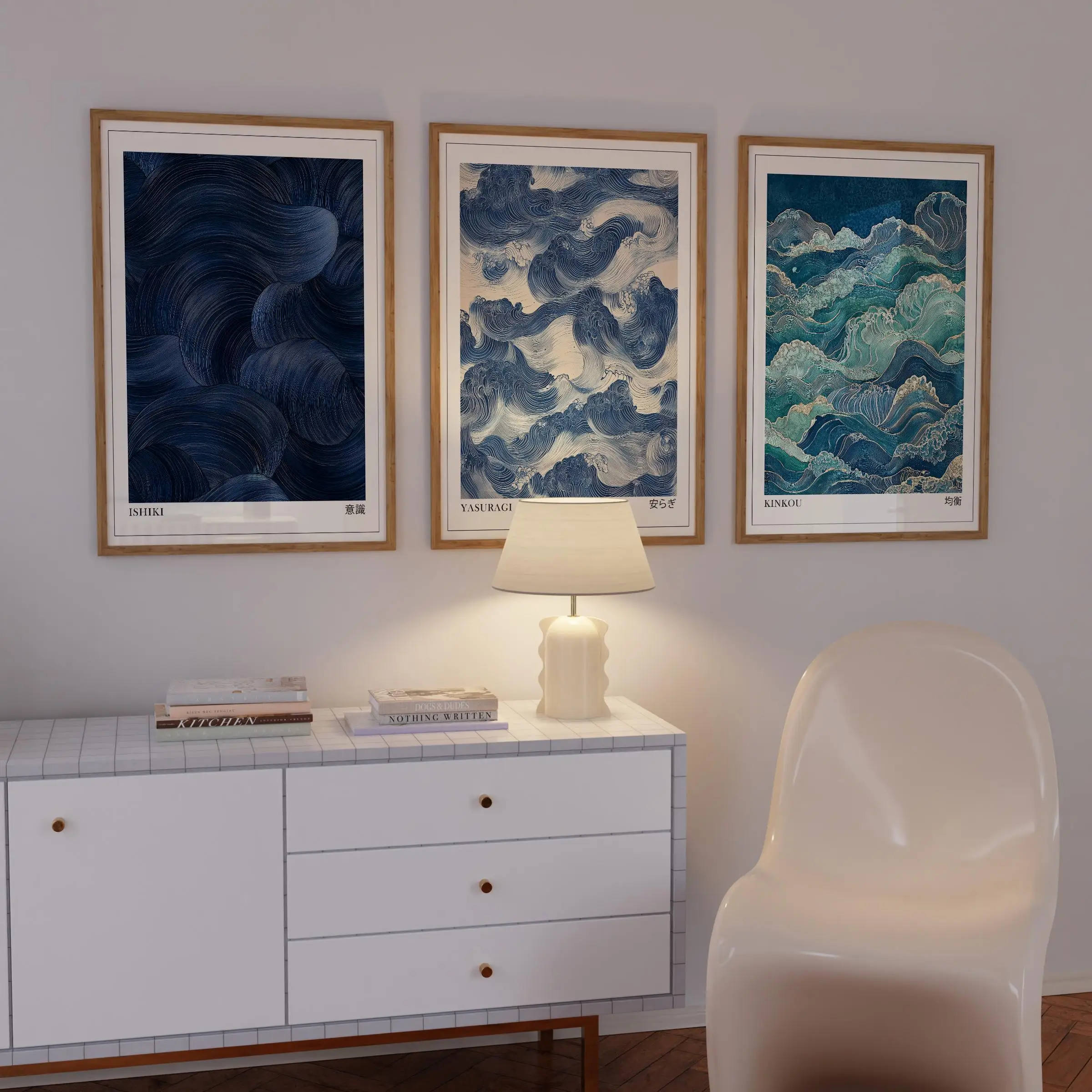 Japandi Wall Art Set of 3, Mod - đánh giá và giá Japanese Living Lifestyle