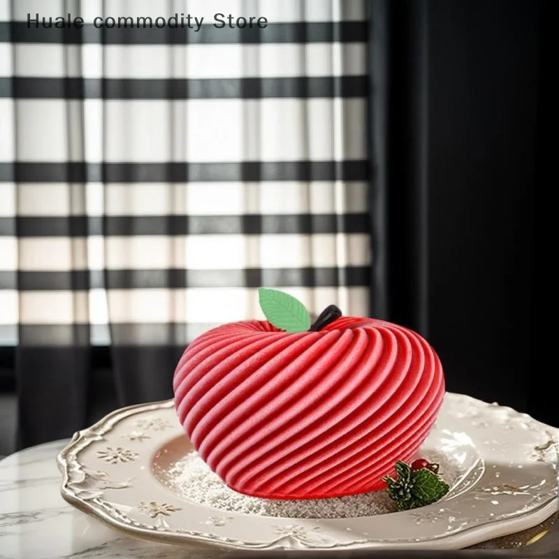 Stampo in silicone per torta mousse di mele a spirale, pasticceria francese, cioccolato, Natale, San Valentino, vacanza