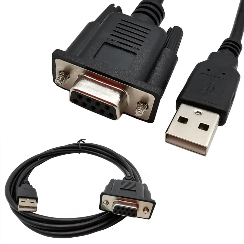  180cm USB to RS232 Serial Connectors USB to RS232 Adapter for Seamlessly Device Communication for Various Systems