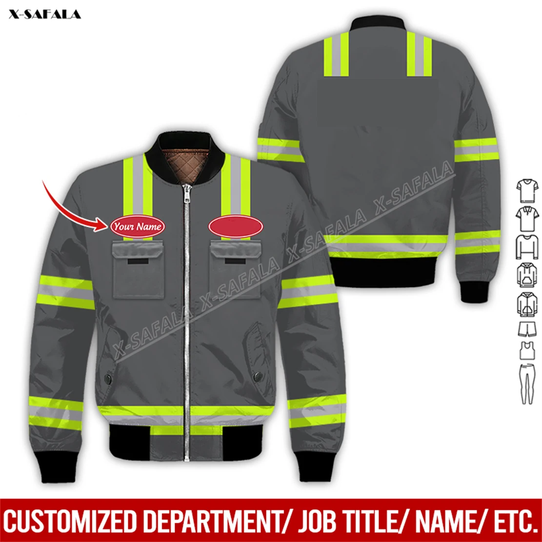 

Truck Car 3D Printed Bomber Thick Jacket Adult Men Flight Pilot Zipper Coat Cotton Warm Witer Uniform Workwear Work Job Safety