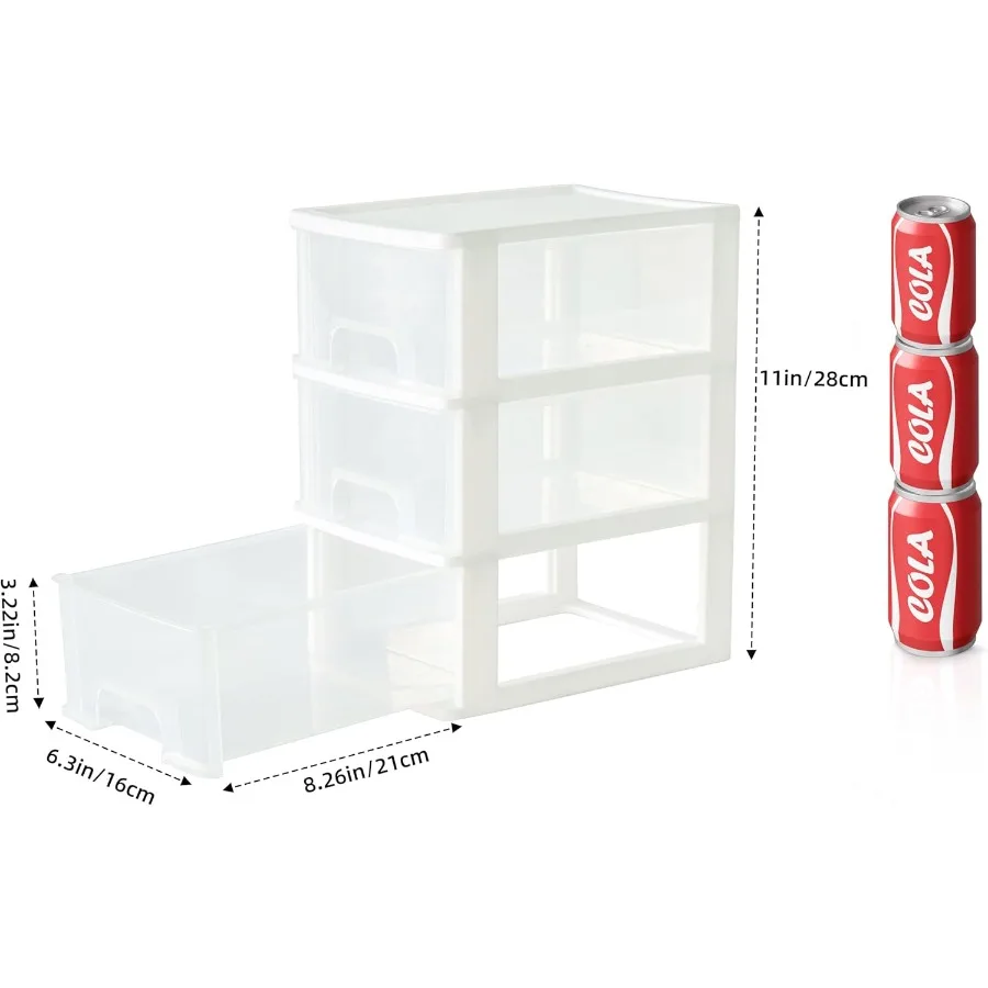 กล่องเก็บของ 3 ชั้น สีขาว พลาสติก สำหรับใช้งานบนโต๊ะทำงานขนาดกะทัดรัด: ทางออกที่ดีที่สุดสำหรับการจัดระเบียบบ้านและสำนักงานอย่างมีประสิทธิภาพ