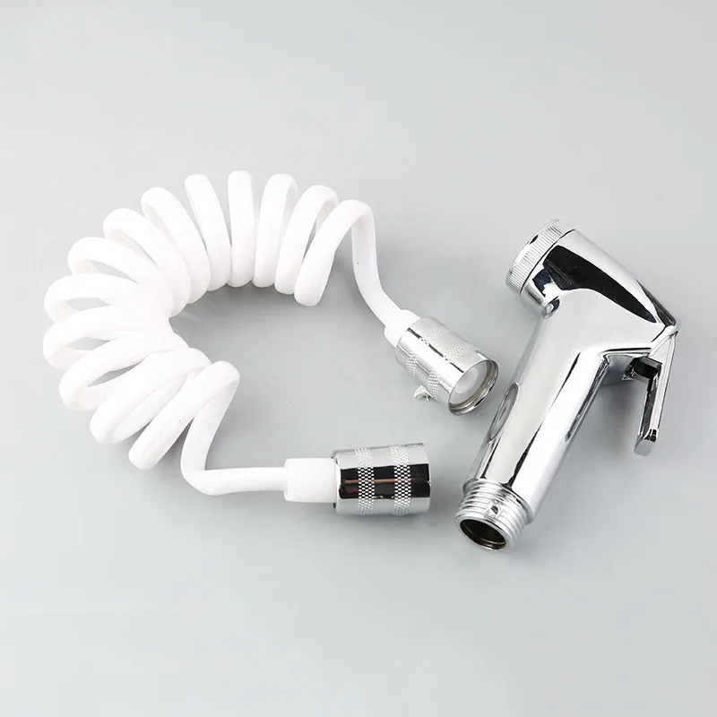 Toilet Spray Gun Set Handheld Booster Shower Toilet Cleaning Spray Gun ABS Nozzle with Hose Bathroom Accessories