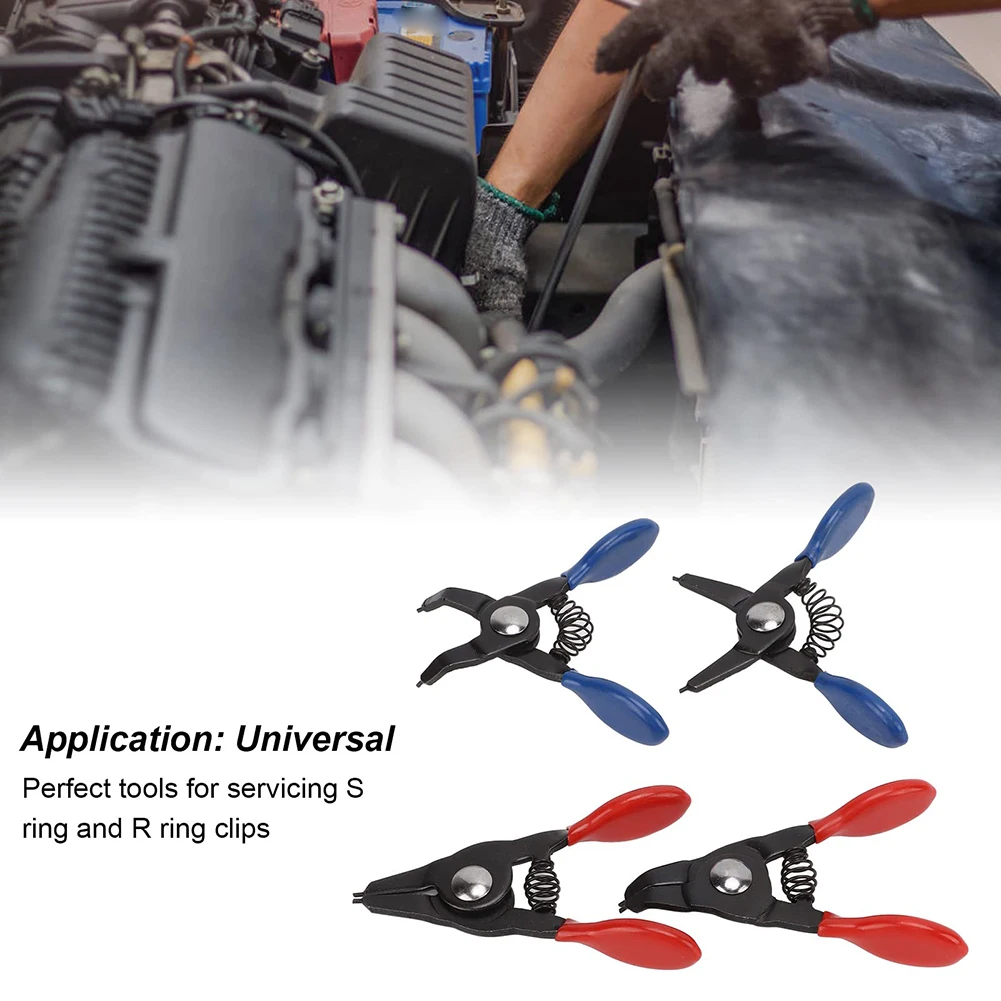 Circlip Pliers Set Spring Loaded Snap-Ring Pliers For Internal External Retaining Rings Hand Repair Tool
