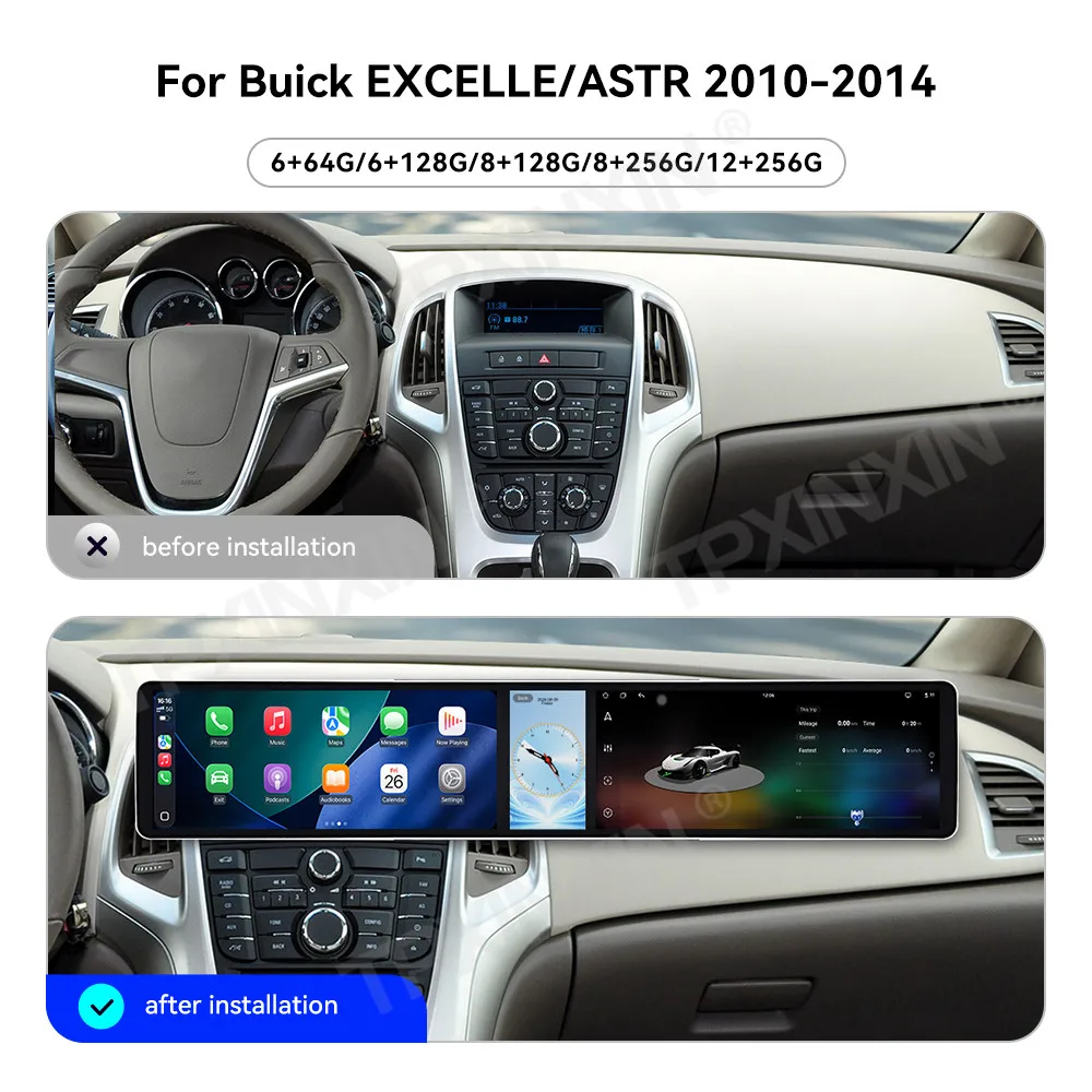 Car Accessories Radio For Buick EXCELLE 2010-2014 Android Auto GPS Navigation Multimedia Stereo Receiver Head Unit Offline Maps