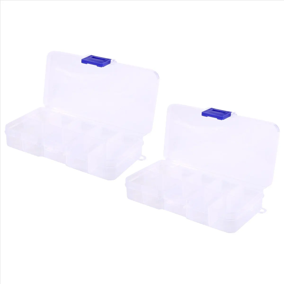 DT60 2Pcs 10-Slot Portable Plastic Resistors Electronic Component Case Box