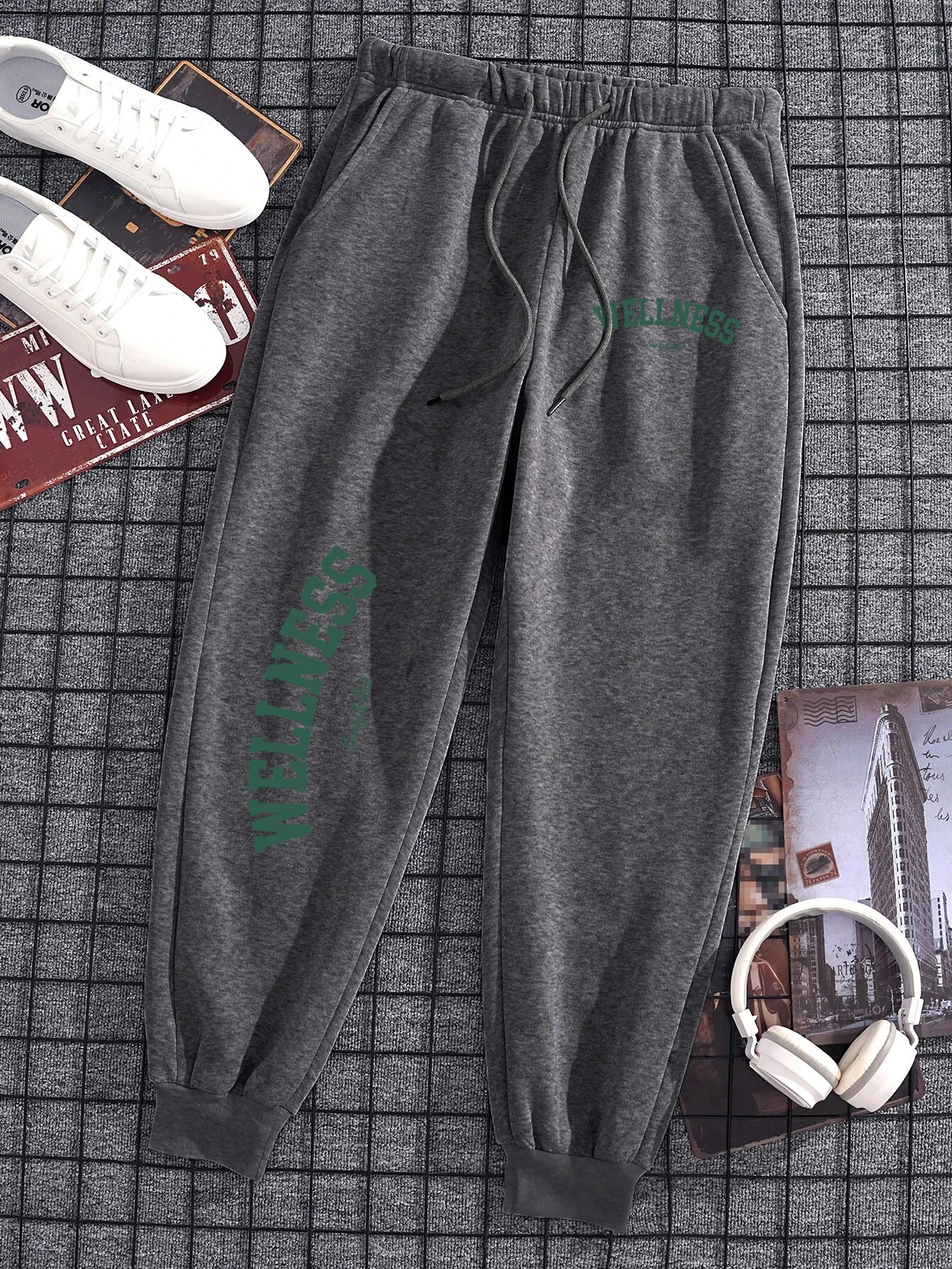 Wellness Self Love Print Men Women Pants Leggings Jogger Trouser Drawstring Sweat Sweatpants Fleece Sports Tracksuit Couple