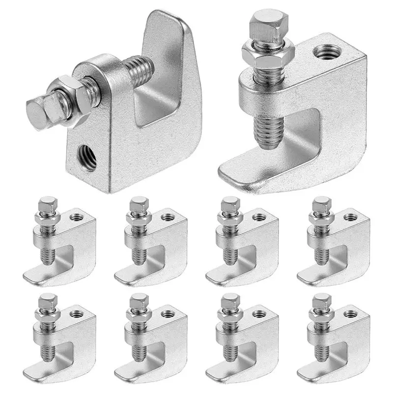 B23B Wall Ceiling Vertical Piping Support Clamp 10 Pcs UNC 3/8