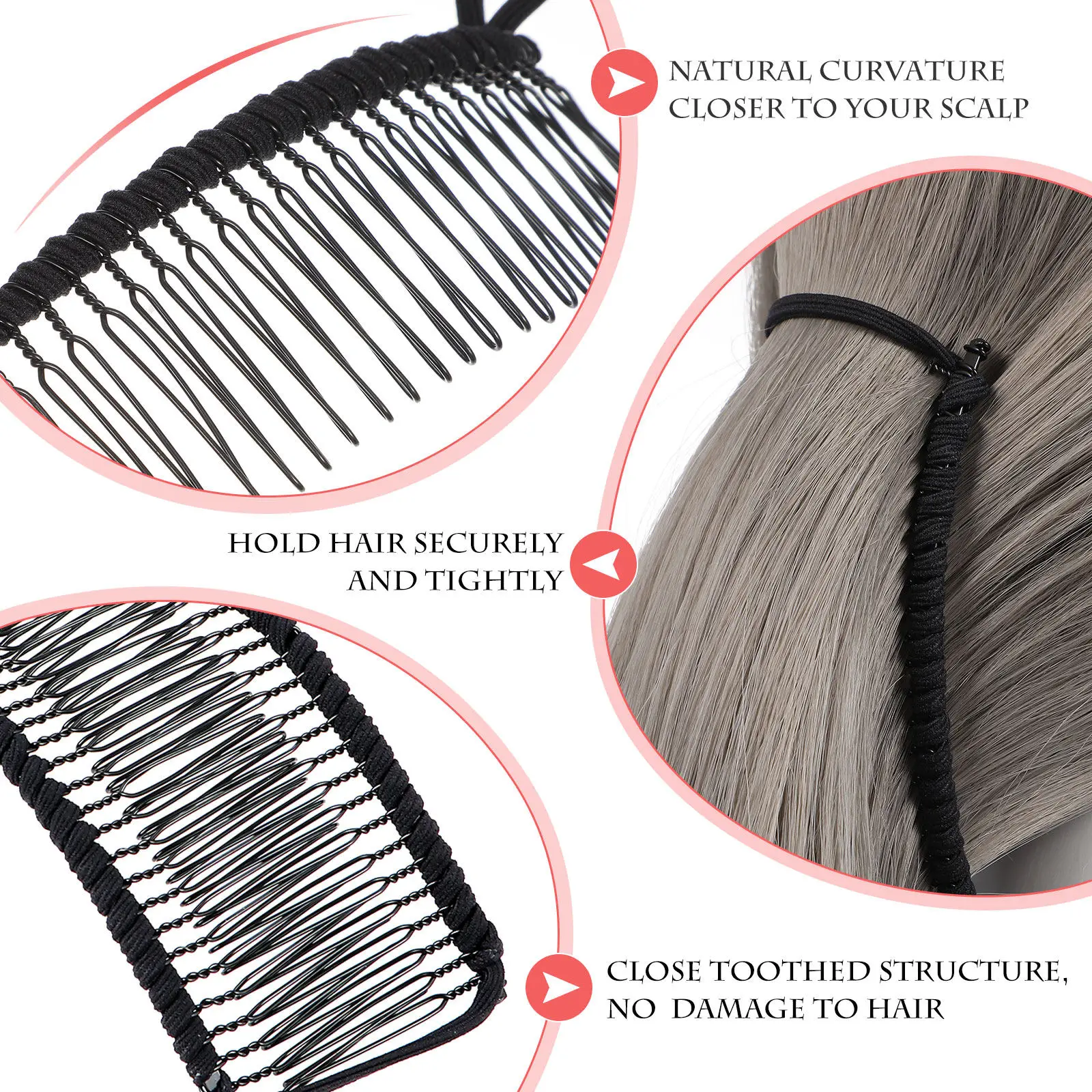 Banana Hair Clip for Fine Hair Small Cute Side Comb Mini Non Slip Styling Accessory for Women