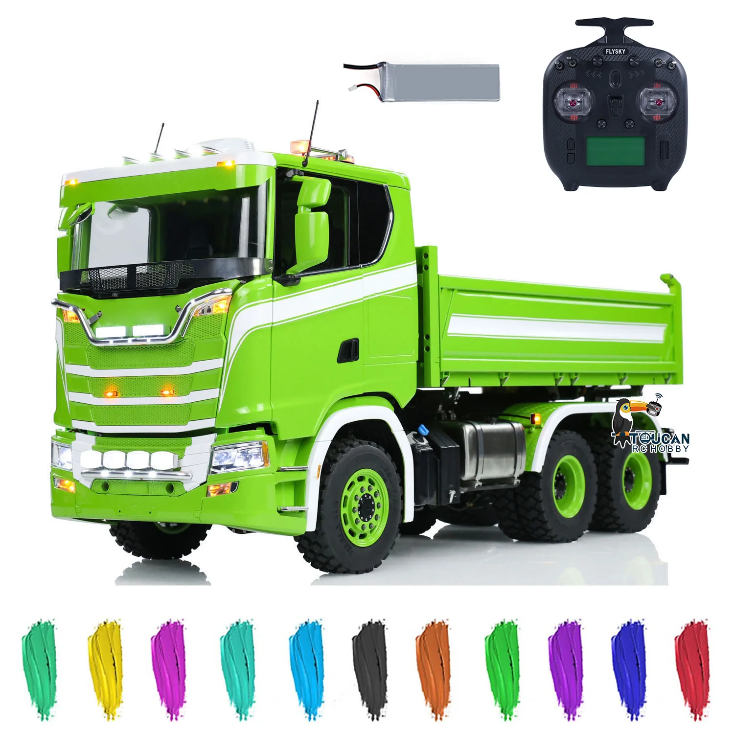 

RTR 770S LESU RC Гидравлический самосвал 6x6 1/14 Пульт дистанционного управления 3-ходовой самосвал 3-скоростной автомобильный световой звуковой набор Курительный блок