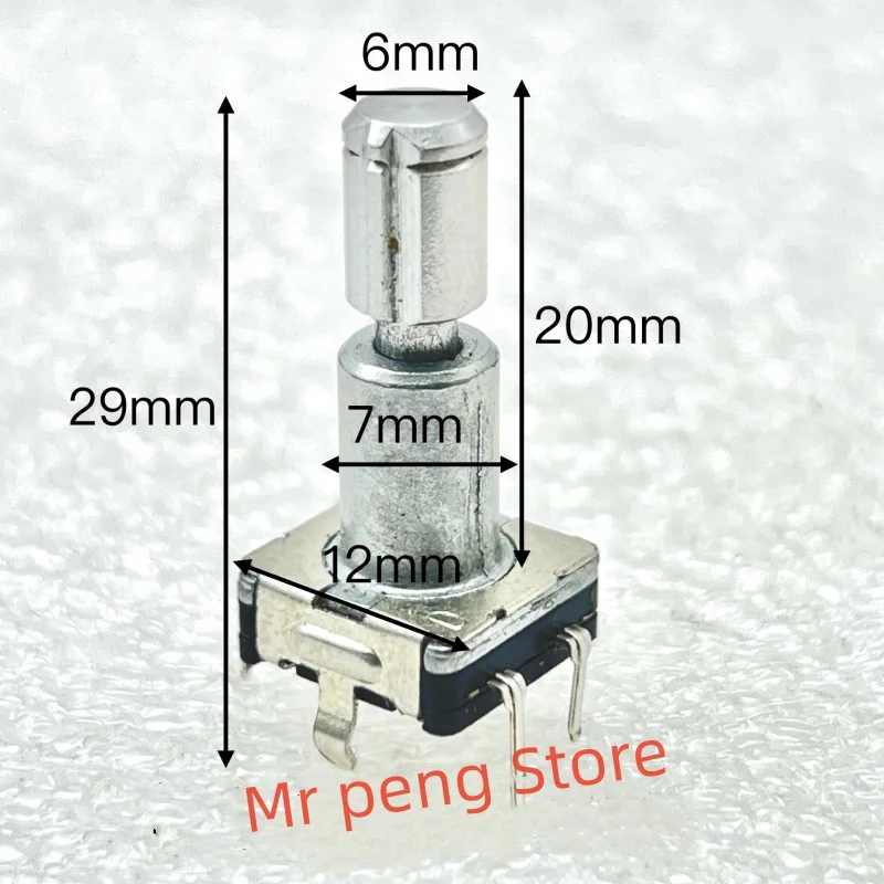 

1pcs SW EC11 encoder with switch car audio adjustment switch 30 positioning 15 pulse shaft length 20MM