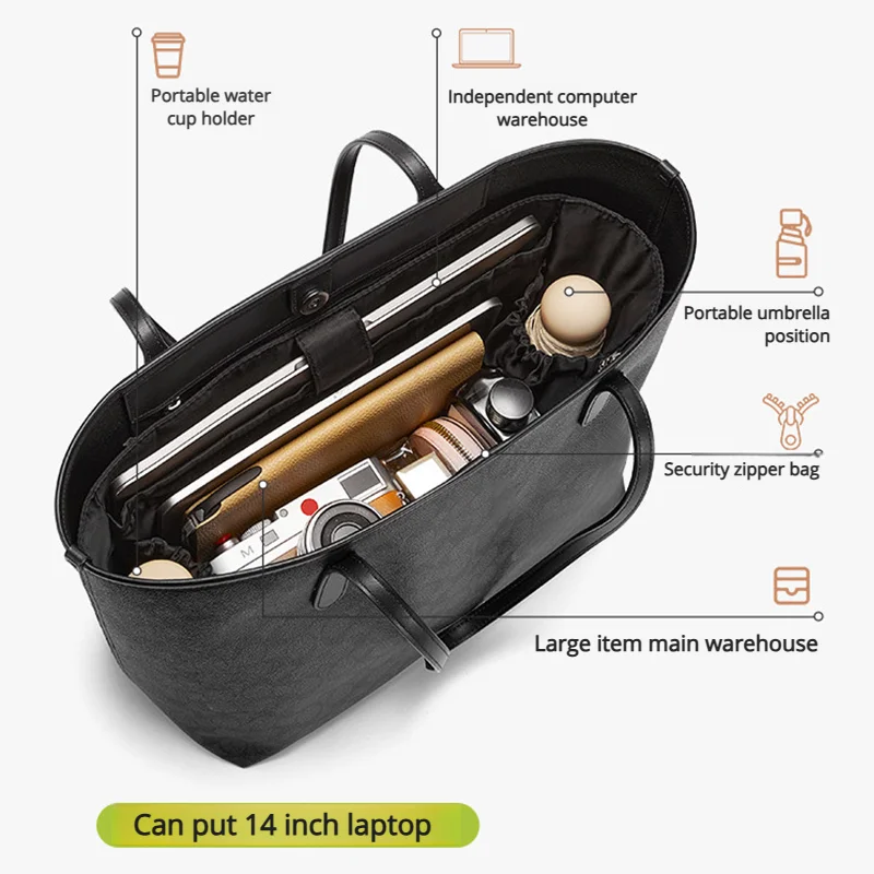 Bag Organizer Insert For Coach City33 Durable Waterproof Tote Bag Nylon Computer Storage Inner Modification Bag Accessories