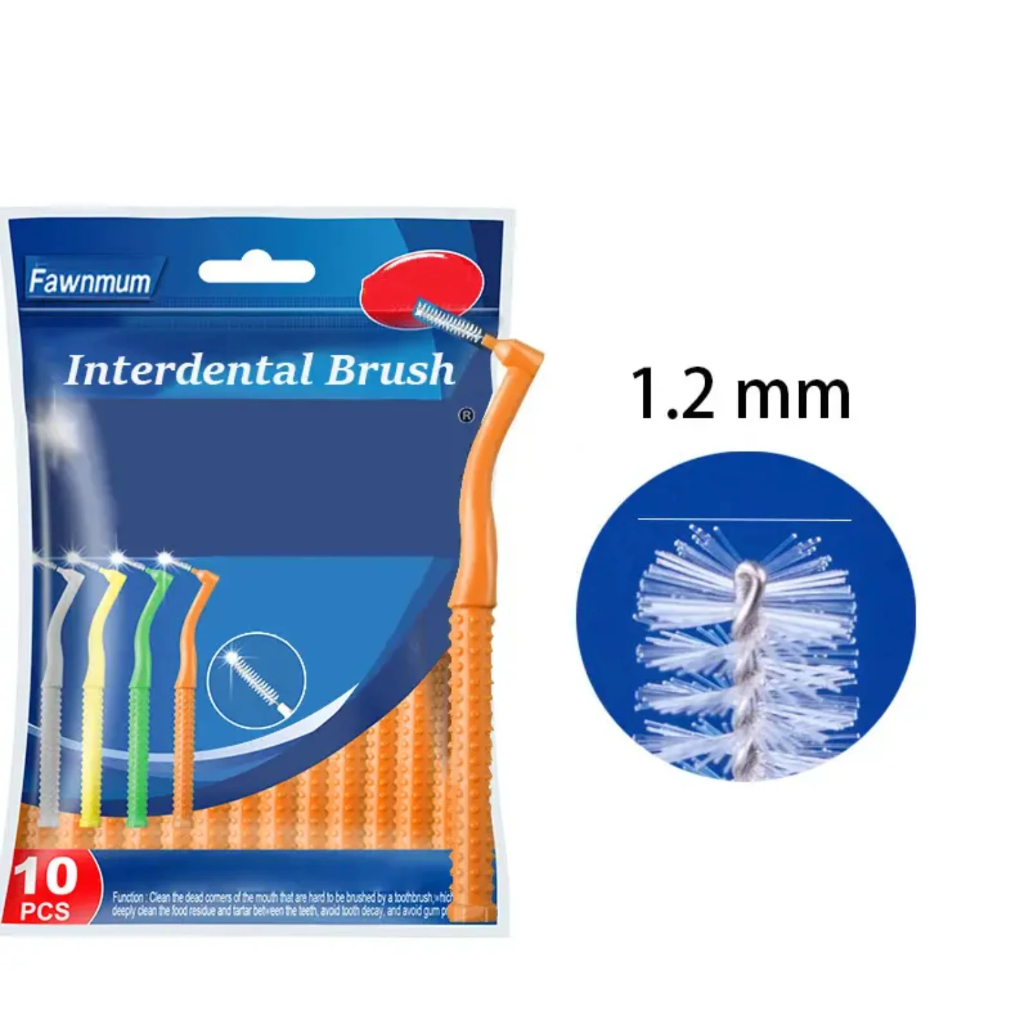 Pack of 10 High-quality L-shaped Interdental Brushes for Thorough Braces and Teeth Cleaning, Each Length of 3.7 Inches, Excellen