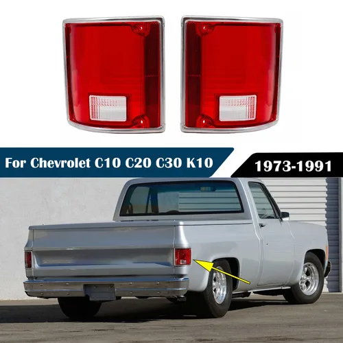 1 par de luces de freno de luz trasera de parachoques trasero GM 2800122 /GM 2801122   Para Chevrolet C10 C20 C30 K10 1973-1991
