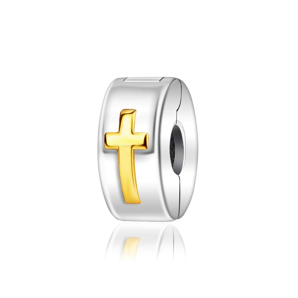 

Ahthen 925 Sterling Silver Beads Cross Positioning Clip Charm fit Snake Chain Bracelets Necklaces for Women Jewelry Making