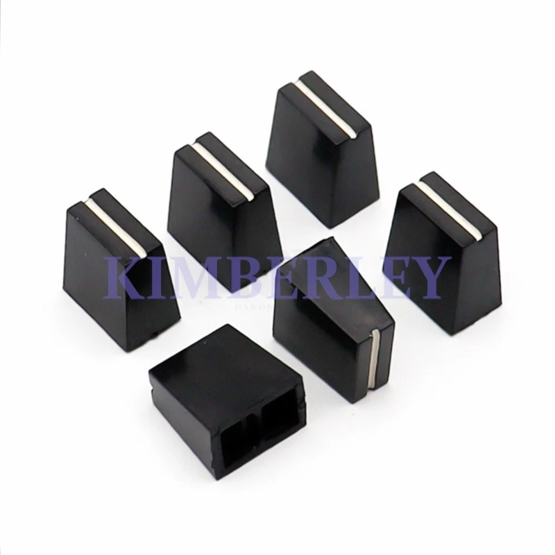 10PCS 13x8x13mm Plastic Straight Slide Potentiometer Knobs Mixer Fader Knob Cap 4mm Square Hole Volume Control Push Key Cap
