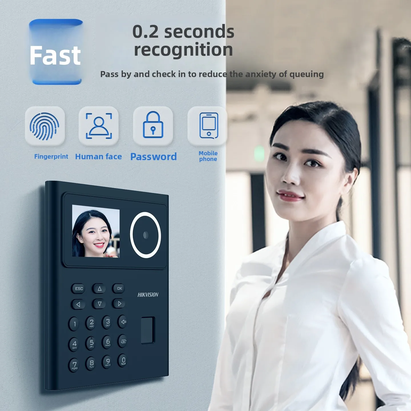 

Attendance machine facial recognition fingerprint facial clock in sign-in machine