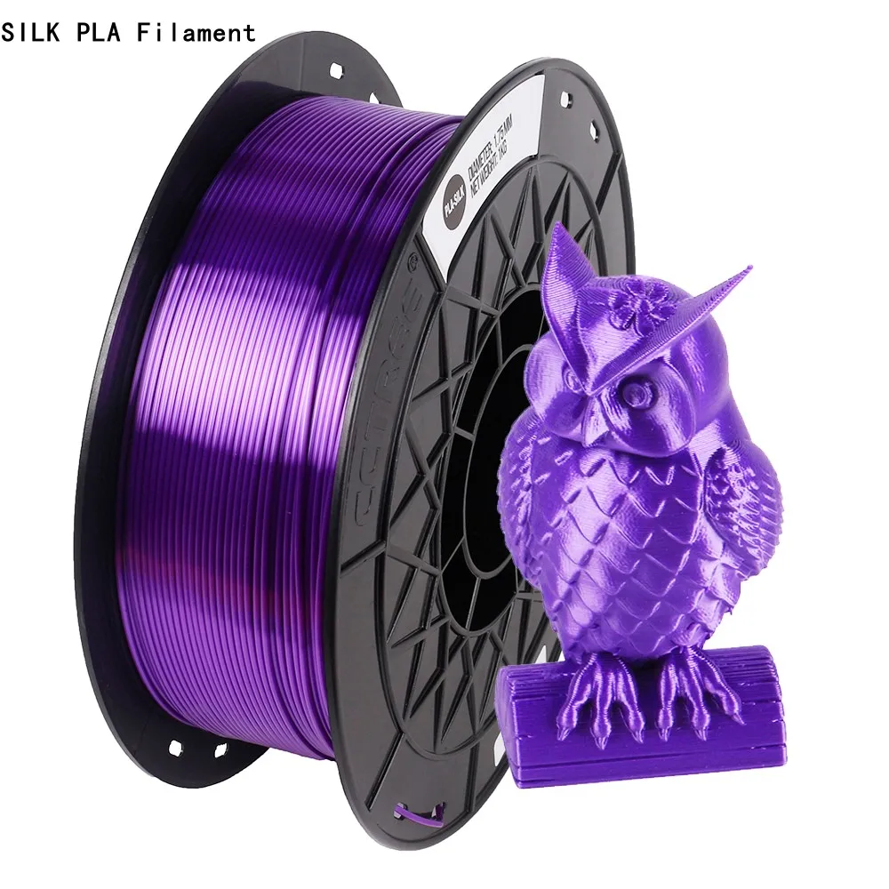 CCTREE SILK PLA 3D Filament 1.75mm Silk Texture PLA Filament For 3D Printer Smooth Print Materials Eco-friendly 3D Material