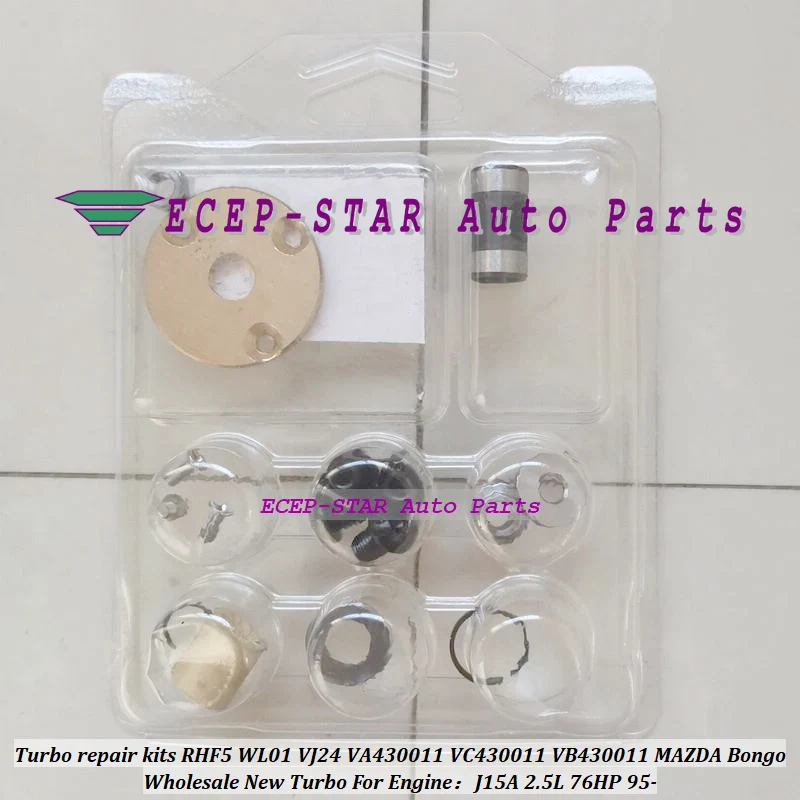 Turbo repair kits rebuild kits RHF5 WL01 VJ24 VC430011  Turbine Turbocharger For MAZDA Bongo 1995-2002 Engine J15A 2.5L 76HP